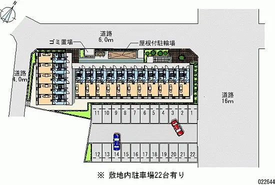 ★手数料０円★上尾市向山４丁目　月極駐車場（LP）